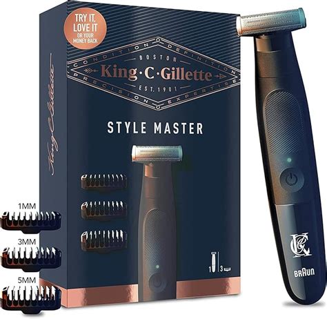 <b>Gillette</b>—complete with interchangeable combs (for fellas with beards) and <b>blades</b> that the. . King c gillette style master vs philips one blade